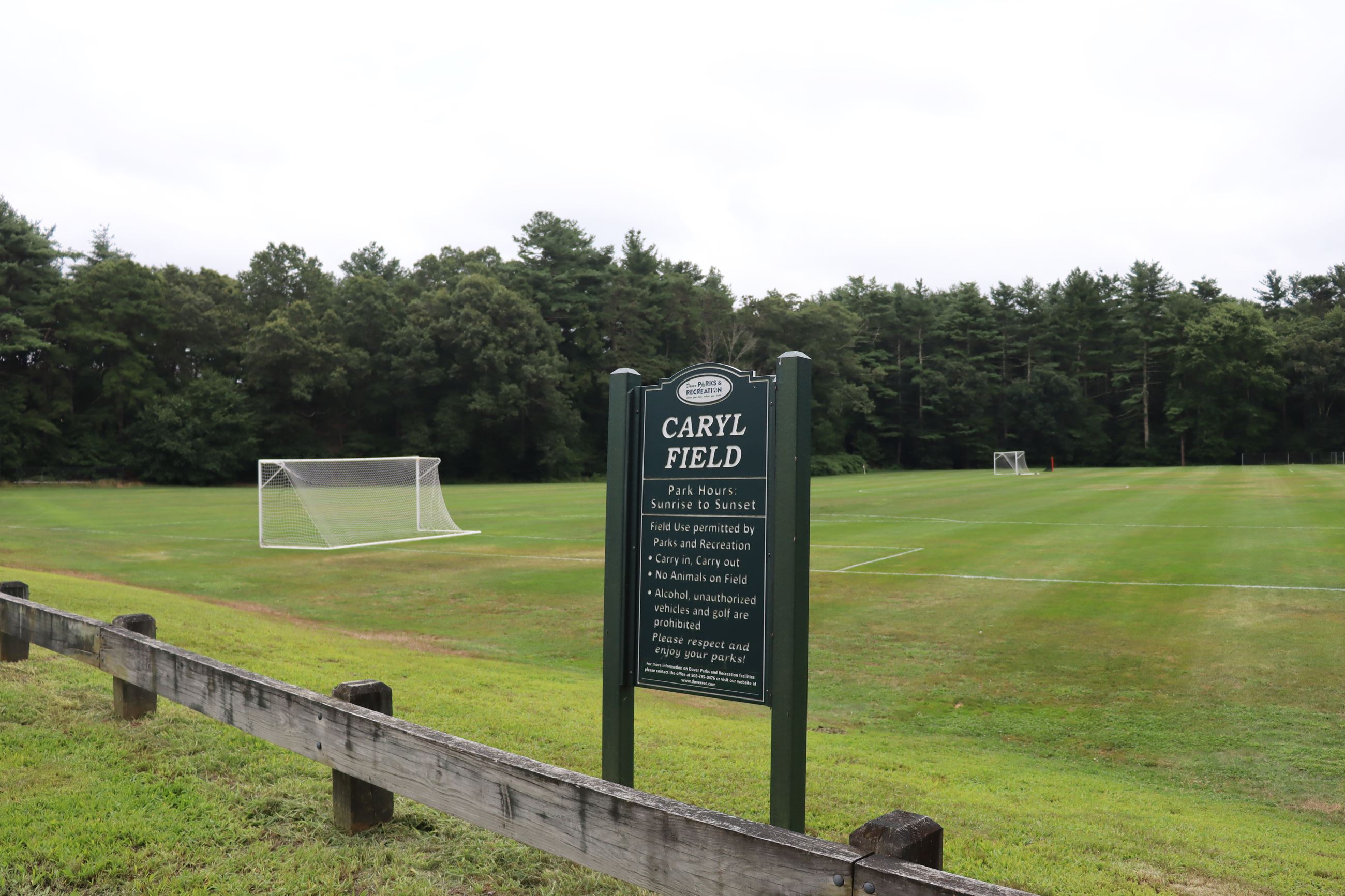 Photo of Caryl Fields with Soccer net in background