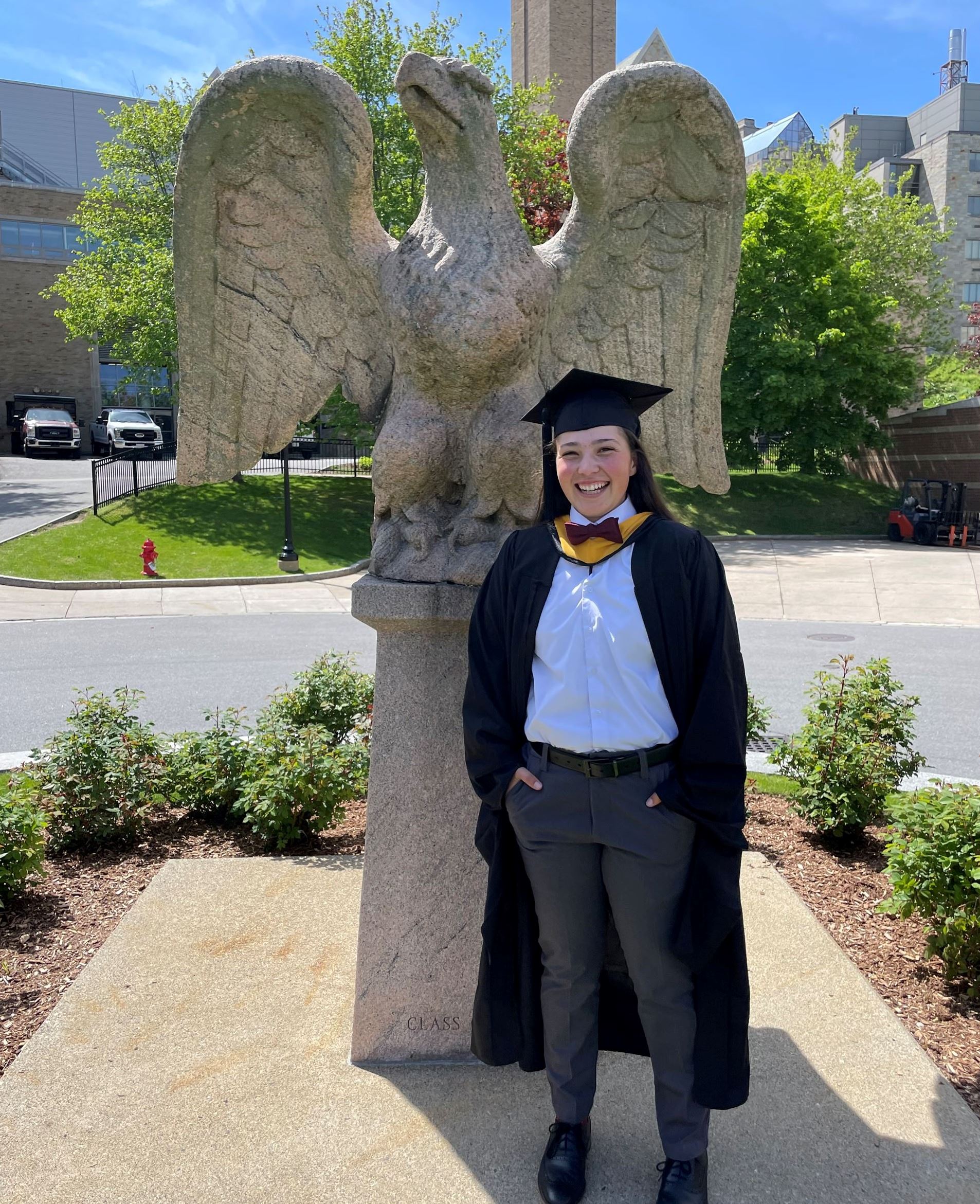 Photo of Mattie from BC Masters Graduation 